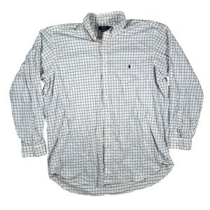 Polo Ralph Lauren Performance Shirt 2XLT Mens Blue Pink Check Button Down